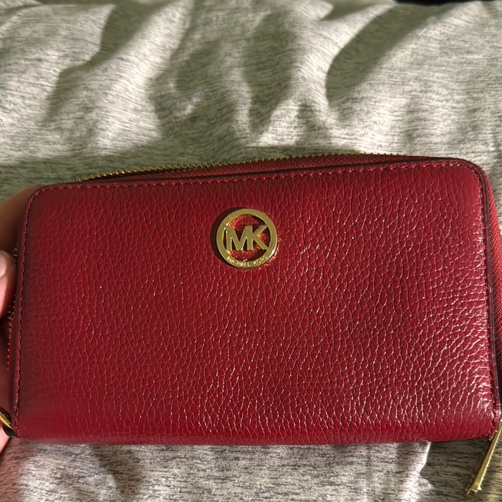 Michael Kors Red Leather Wallet
